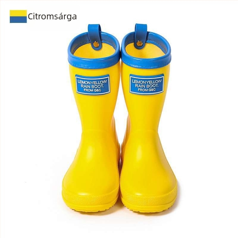 Gyerekek esőcsizmái, PVC felsőrész, magas szár, uniszex, őszre és télre