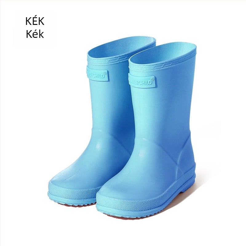 Gyerekek esőcsizmája PVC vízálló, csúszásmentes puha talpú, alacsony sarok 1–3 cm