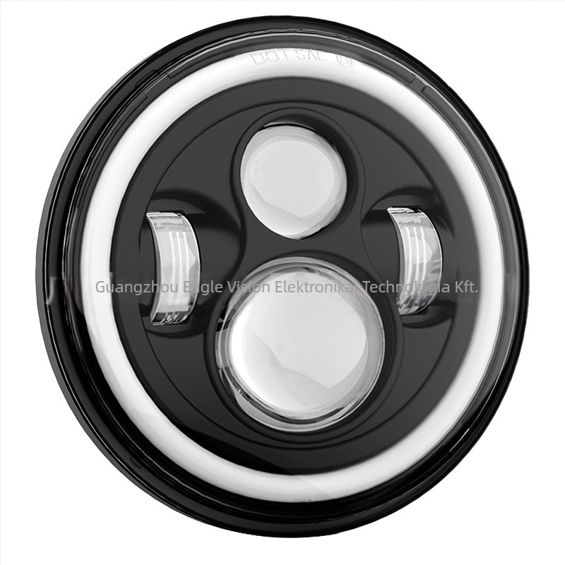 Wranglerhez készült LED autófényszóró – off-road és motorkerékpárhoz, test aviation alumínium 6063 + PC lencse, reflexív pohár, 24V LED, modell YSJ01-MMRDD, kompatibil Wranglerrel és off-road járművekkel