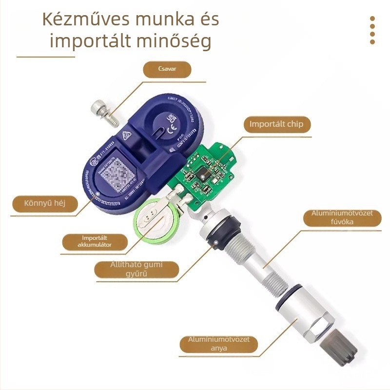 Tesla Model 3/Y/S/X-hez TPMS érzékelő – OE-kompatibilis beépített nyomásérzékelő, modell 1490701-01-B, mérési tartomány 1.0–4.0 bar, pontosság ±0.1 bar