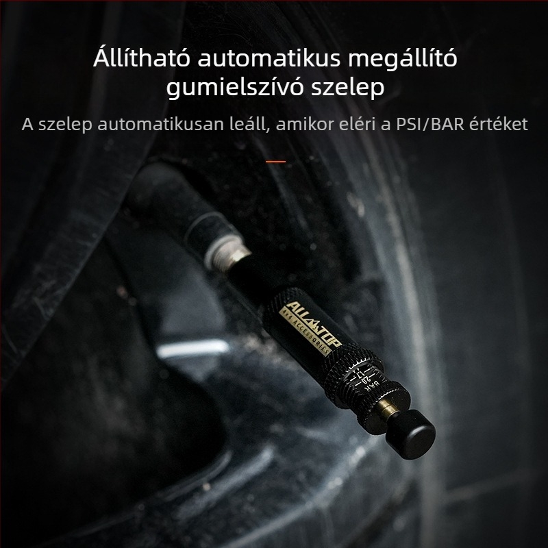 ALL-TOP digitális gumi deflátor szelep – hordozható toll alak, 0.7–2.1 nyomástartomány, minden modellhez kompatibilis, deflációs funkció