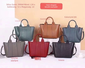 Valódi bőr bucket táska — közepes méret, hengeralakú, cipzáras zárás, egy vállpánt