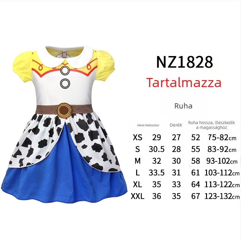 Woody jelmez családi színpadi előadásra – felnőtteknek és gyerekeknek, denim stílus, utcai divat, anyag Spandex és Nylon, fő anyag <30%, másodlagos 30–50%, 2023 tavasz