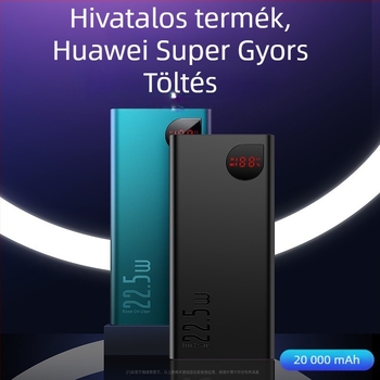 Baseus Adaman 20000mAh Li-polimer külső akkumulátor, 22,5W gyorstöltés, QC3.0, Modell 22