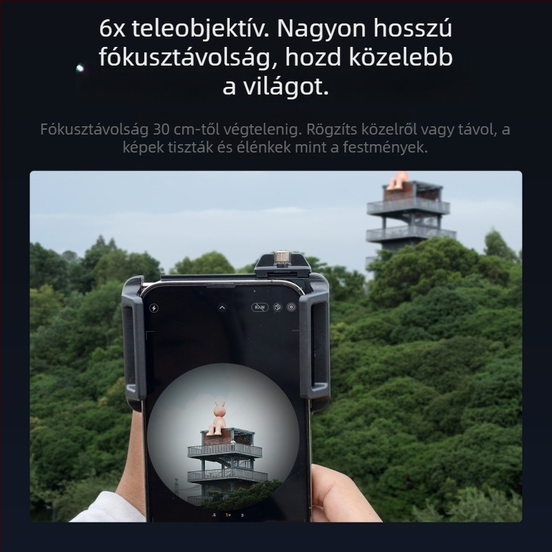 APEXEL 6x monokuláris telemakro objektív okostelefonhoz – 6x nagyítás, látómező 150 m, kilépő pupilla átmérője 3 mm
