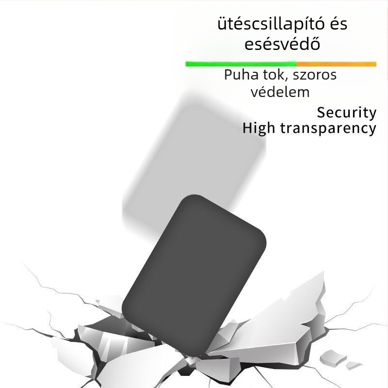 MagSafe vezeték nélküli külső akkumulátor védőtok Apple számára – TPU, injekciós öntés, ütésálló, ujjlenyomat-mentes, kreatív dizájn