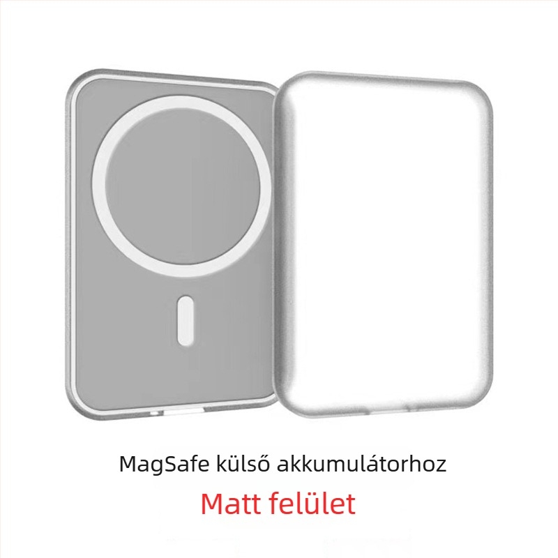 MagSafe vezeték nélküli külső akkumulátor védőtok Apple számára – TPU, injekciós öntés, ütésálló, ujjlenyomat-mentes, kreatív dizájn