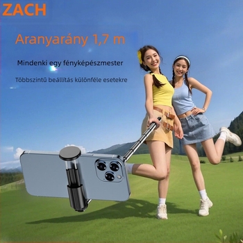 Fotózásra és videózásra készült állvány ABS+alumínium ötvözetből, képstabilizálás, beépített LED-fény, Bluetooth, távirányító