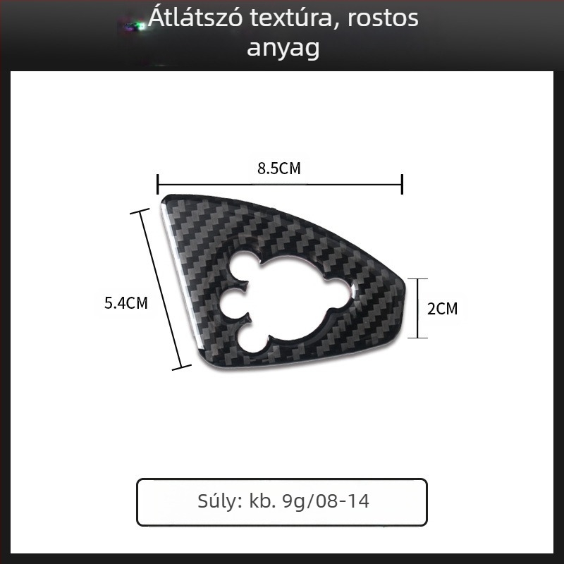 Audi TT (2008-2014) Valódi szénszálas ajtó gombpanel dekor, testreszabható belső kialakítás logónyomtatással