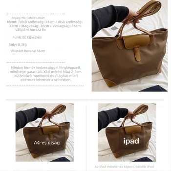 Manzhuo Nylon Tote Táska Szabadidős Utazásokhoz, Nylon Belső, Cipzáras Nyitás