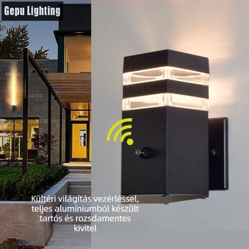 GP-GY101 Kültéri falikar IP65 alumínium házban, 220V bemenet, színhőmérséklet 3000/4000/6000K