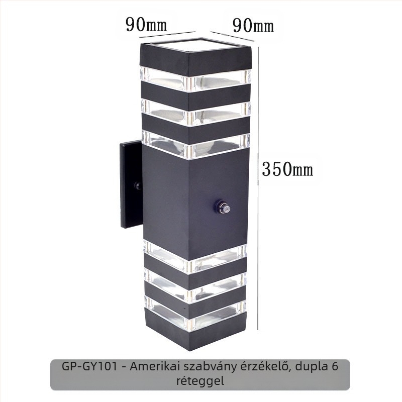 GP-GY101 Kültéri falikar IP65 alumínium házban, 220V bemenet, színhőmérséklet 3000/4000/6000K