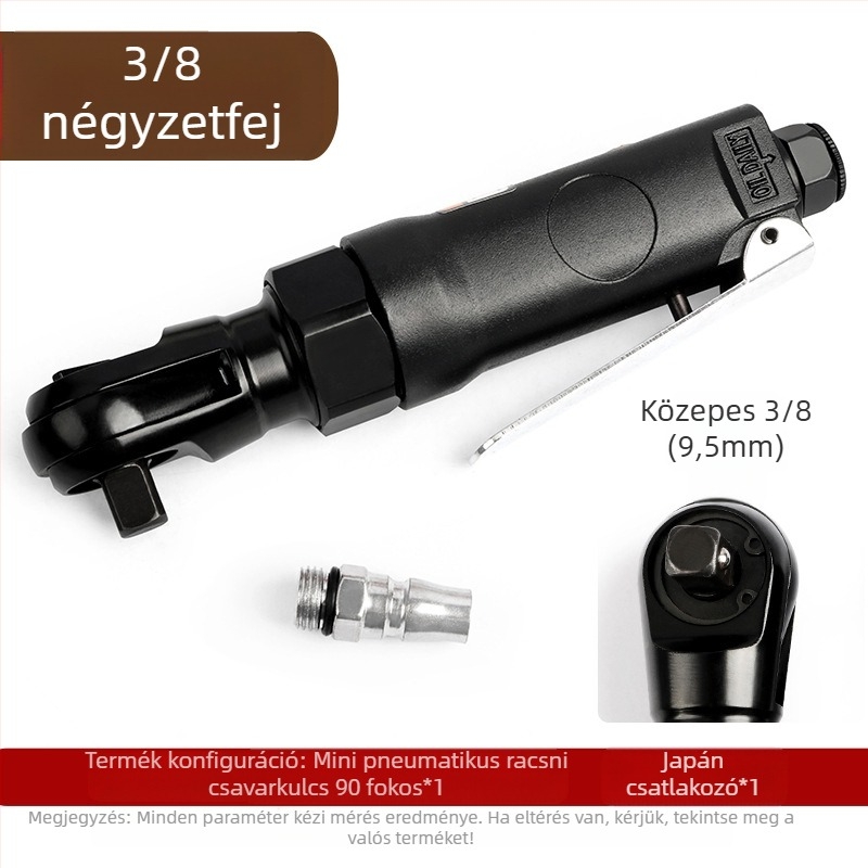 Musen tang mini pneumatikus szögletes racsnis kulcs, 90°, csavarok eltávolítására