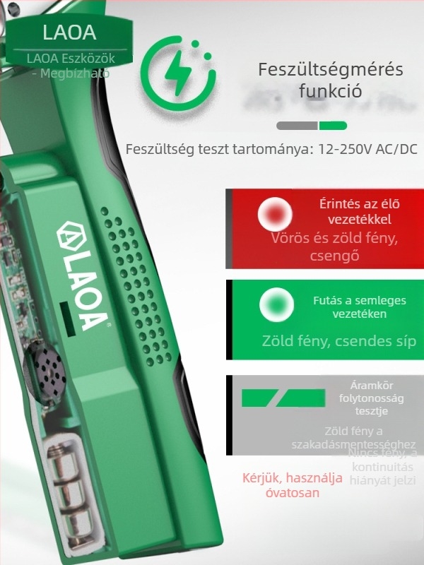 8-az-1 villanyszerelő fogó feszültségmérési funkcióval, vezetékek izolációjának eltávolítása, vágás és krimpelés