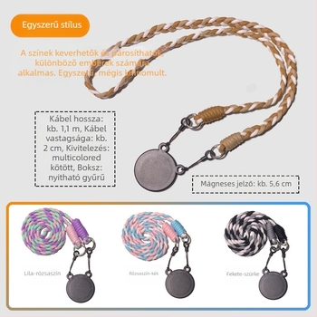 Két színű mágneses telefonmedál – MagSafe-kompatibilis, szőtt nyakpánt