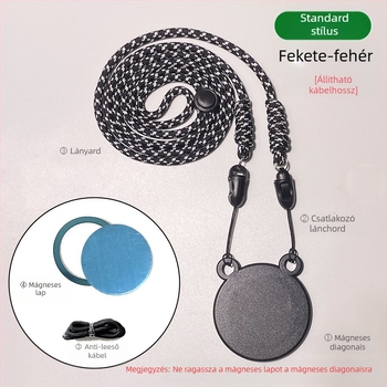 Két színű mágneses telefonmedál – MagSafe-kompatibilis, szőtt nyakpánt