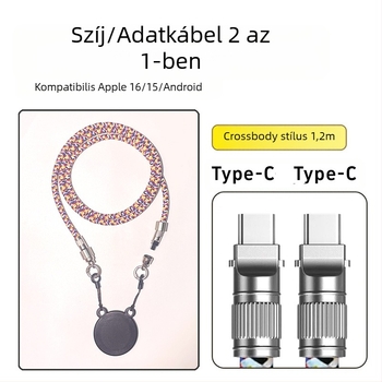 Két színű mágneses telefonmedál – MagSafe-kompatibilis, szőtt nyakpánt