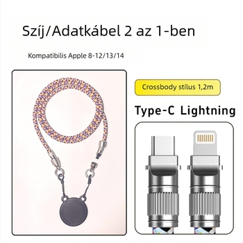 Két színű mágneses telefonmedál – MagSafe-kompatibilis, szőtt nyakpánt