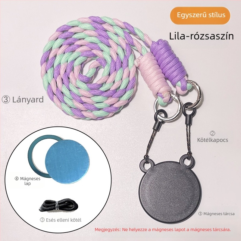 Két színű mágneses telefonmedál – MagSafe-kompatibilis, szőtt nyakpánt