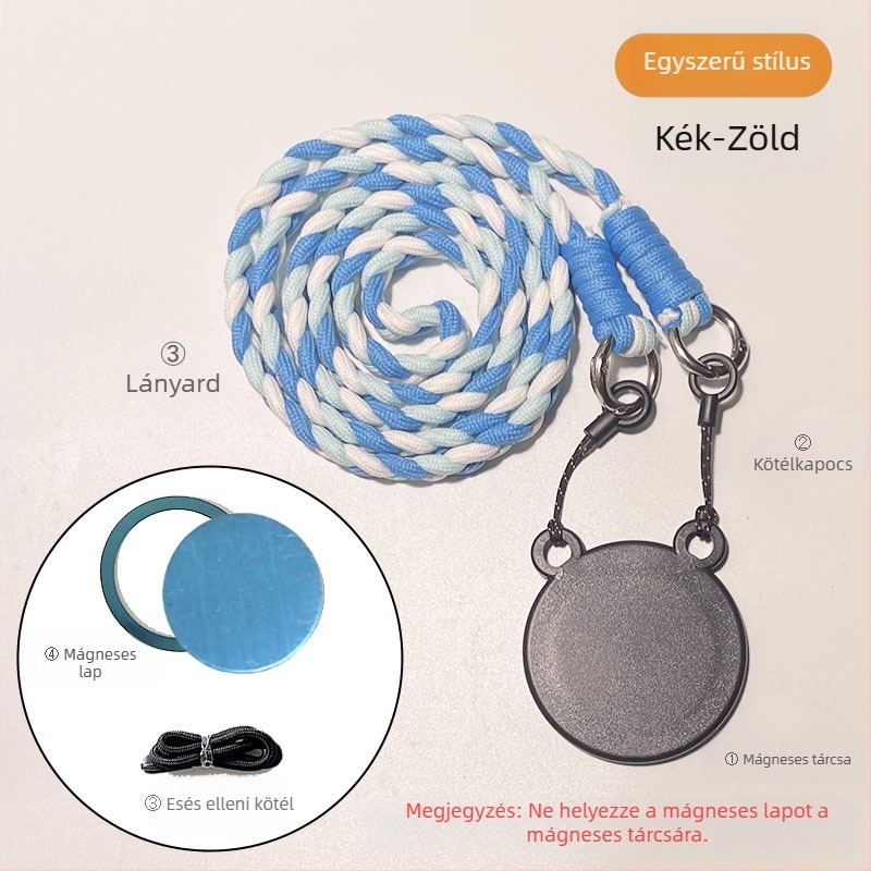 Két színű mágneses telefonmedál – MagSafe-kompatibilis, szőtt nyakpánt