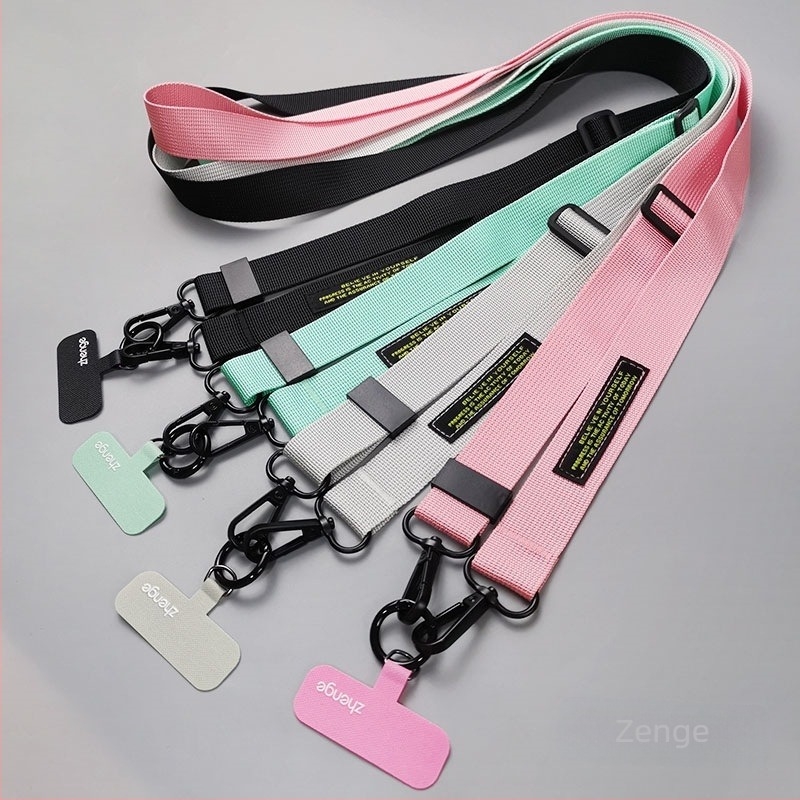 Telefon nyakpánt kereszttalppal, állítható hosszúságú, kézzel készített, geometriai medállal, multifunkcionális, Jane Grids márka