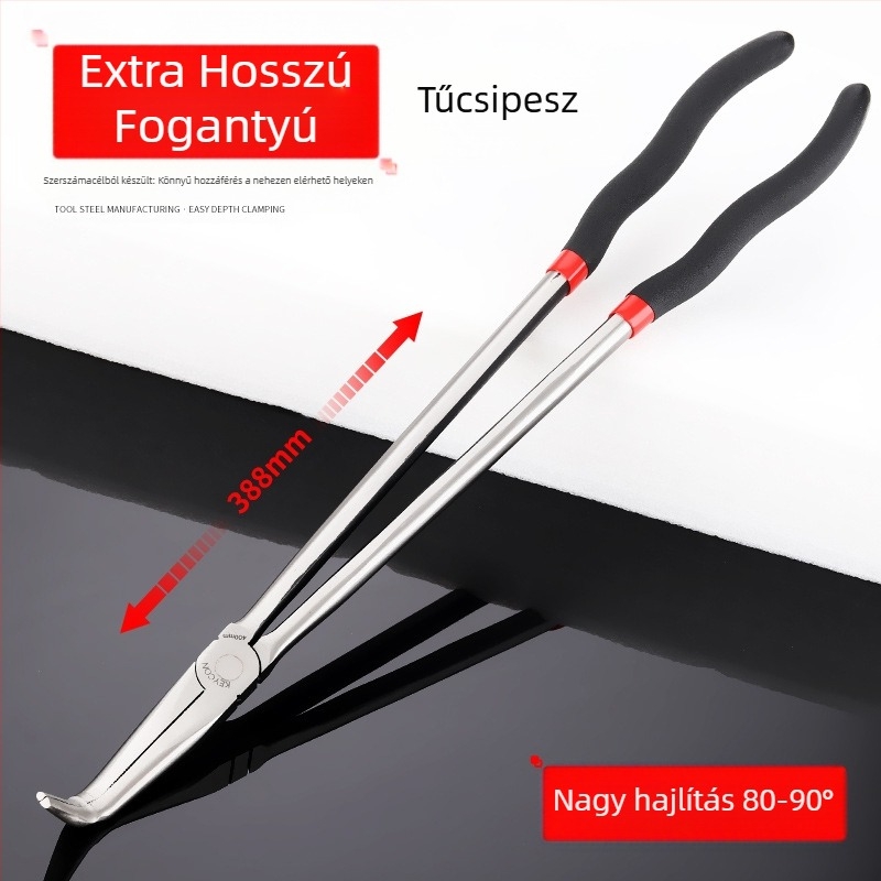 KEYCON tűhegyű fogó, hegyes szájjal, standard kivitel