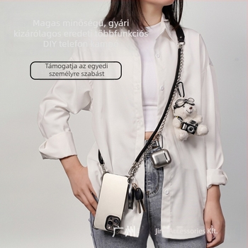 Ötvözetből készült DIY telefonnyaklánc, Ins stílus, kulcstartó medállal, levehető DIY elem