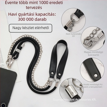 Ötvözetből készült DIY telefonnyaklánc, Ins stílus, kulcstartó medállal, levehető DIY elem