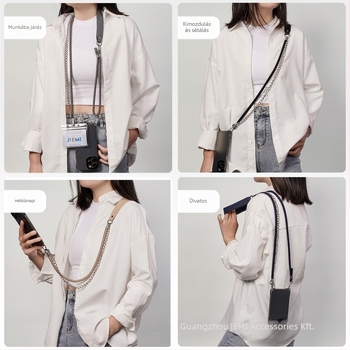 Ötvözetből készült DIY telefonnyaklánc, Ins stílus, kulcstartó medállal, levehető DIY elem