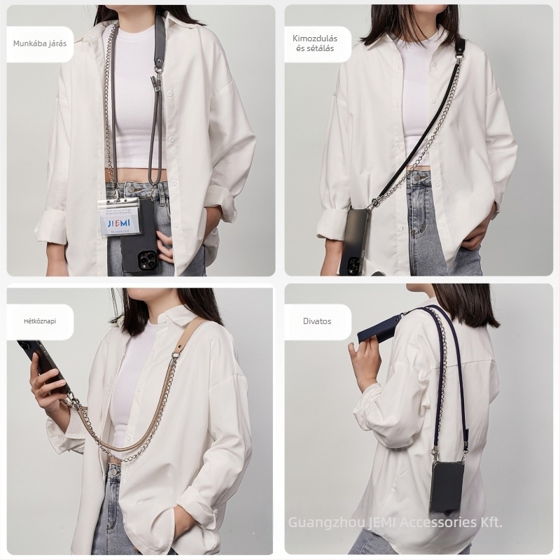 Ötvözetből készült DIY telefonnyaklánc, Ins stílus, kulcstartó medállal, levehető DIY elem