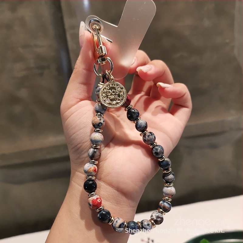 Zhenge mobiltelefon zsinór – kézzel készített, uniszex, fém csatával