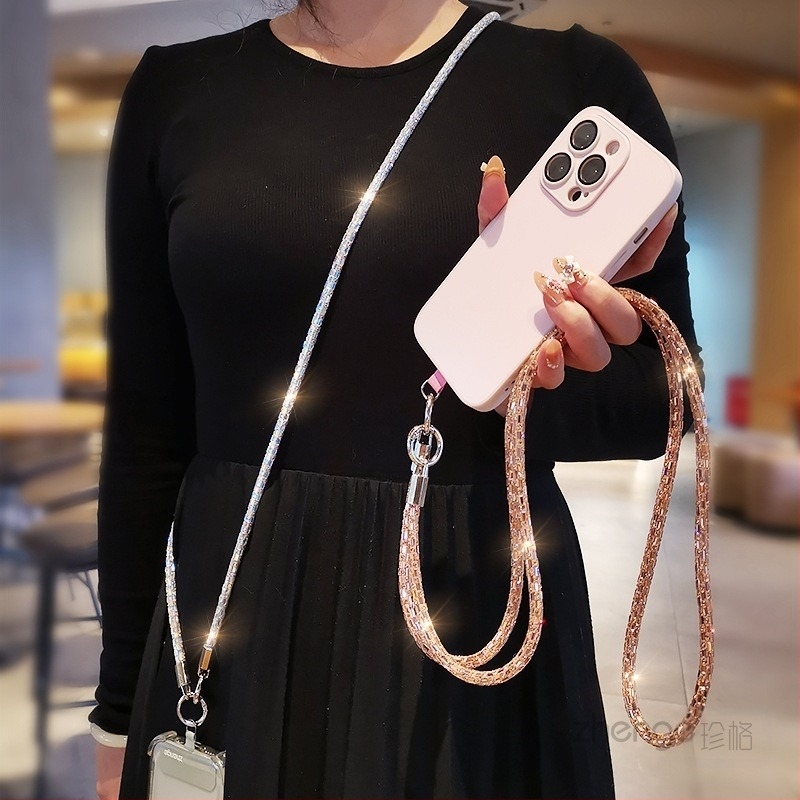 Jane márkájú női kézzel készített telefonhordozó pánt geometriás medállal, multifunkcionális