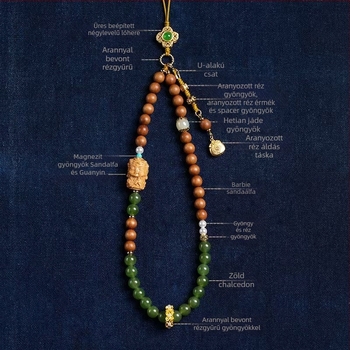 Jingxintang telefonfüggő, női dekoratív kiegészítő