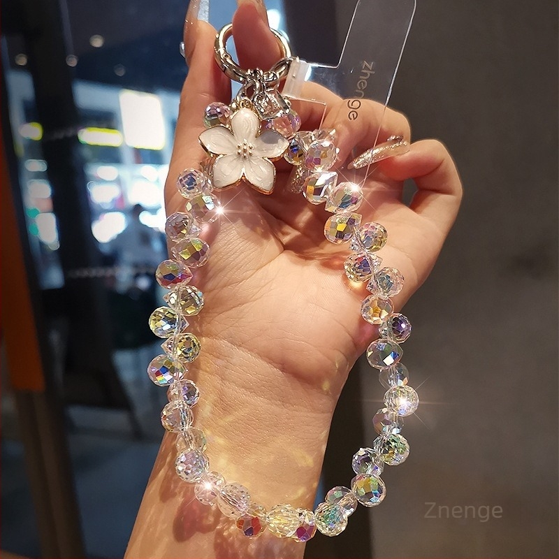 Kézzel készített telefonlánc kristály medállal, nőknek, geometriai medál, többfunkciós