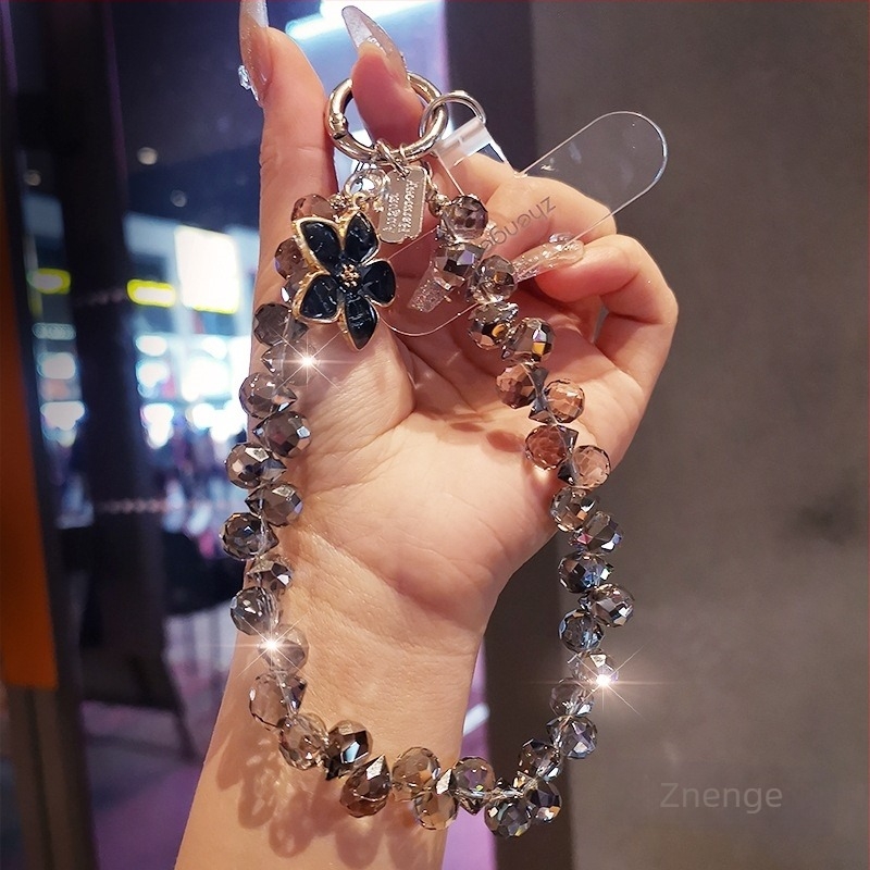 Kézzel készített telefonlánc kristály medállal, nőknek, geometriai medál, többfunkciós