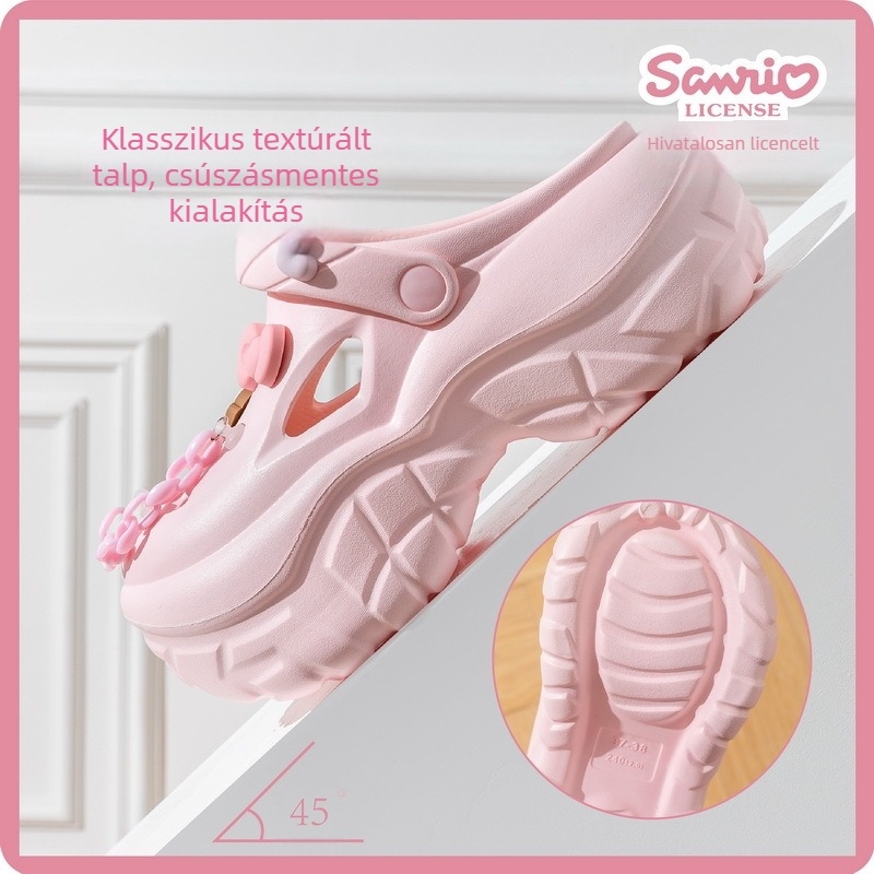 Sanrio női lyukas cipő EVA talppal, Kuromi, Hello Kitty és Pochacco karakterekkel; Márka: Sanrio; Nem: Női; Talp: EVA; Kategória: Lyukas cipő