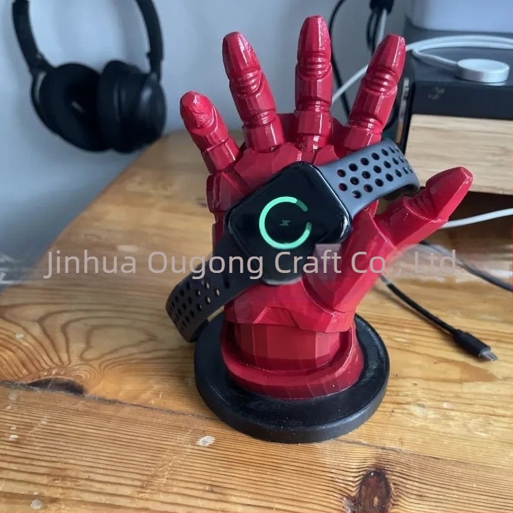 Autóba illő mágneses telefon tartó 3D nyomtatott Iron Man dizájnnal, töltőalap, PLA anyag, tenyér alakú, modern művészeti stílus