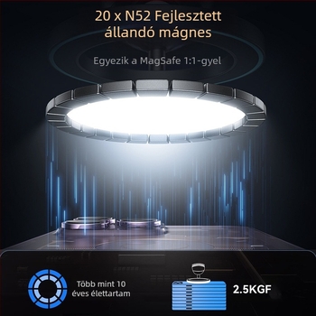 Mágneses telefon-tartó az autó műszerfalára – mini kompakt, univerzális, mágneses rögzítés