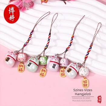 Telefonfüggő medál karikatúra kis állat motívummal, fém, sütőfestékkel bevont felület, Boting márka, 2025 nyár