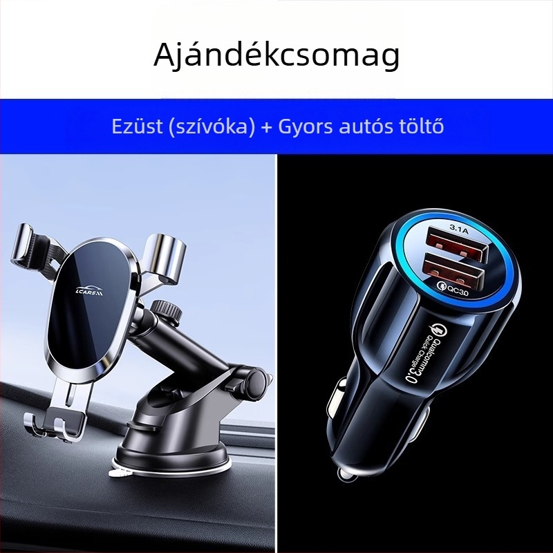 LCARS alumínium univerzális autós tartó szívócsészével, gravitációs támasz és automatikus zárás navigációhoz