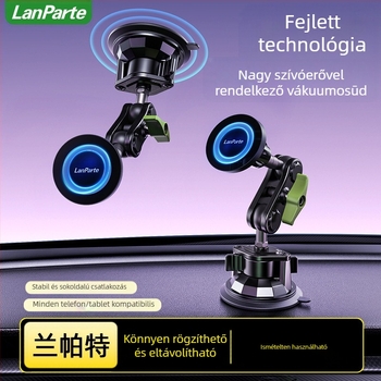 MagSafe mágneses autós telefontartó vákuumos rögzítéssel – műszerfalra szerelhető, telefon, tablet és navigáció, 15W