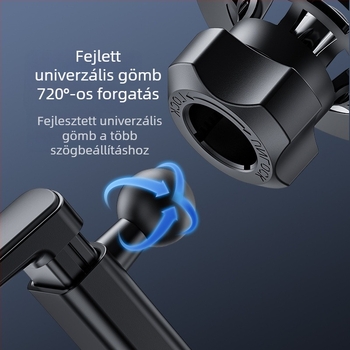 Yesido mágneses autós telefontartó, körkörös szellőzőnyílásra szerelhető, műanyag kivitel