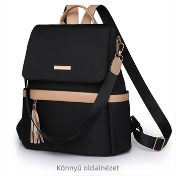 Női hátizsák — városi egyszerűség, textil, 2024 tavasz szezon, cipzáras nyitás, belső cipzáras rekesz