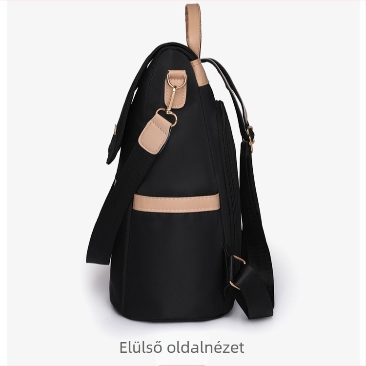 Női hátizsák — városi egyszerűség, textil, 2024 tavasz szezon, cipzáras nyitás, belső cipzáras rekesz
