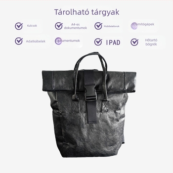 Hátizsák, vízálló DuPont papírból, kapacitás kevesebb mint 20 L, uniszex, városi egyszerű stílus, bélés vászon
