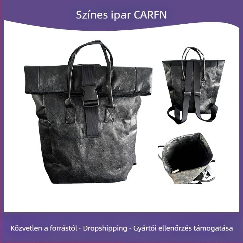 Hátizsák, vízálló DuPont papírból, kapacitás kevesebb mint 20 L, uniszex, városi egyszerű stílus, bélés vászon