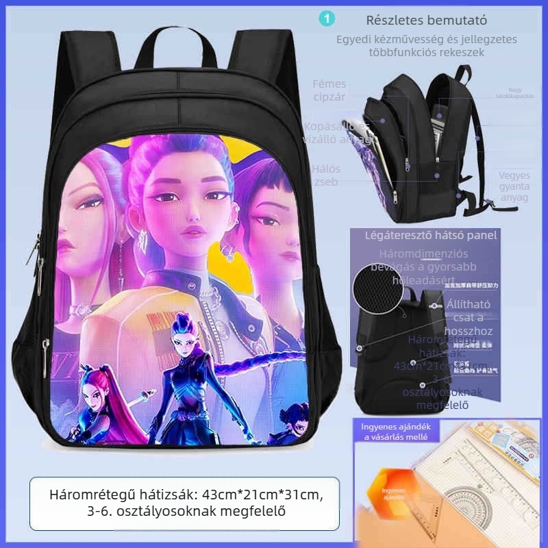 Iskolai hátizsák, uniszex, Oxford szövet, szabadidős utazási stílus, általános iskolai használatra