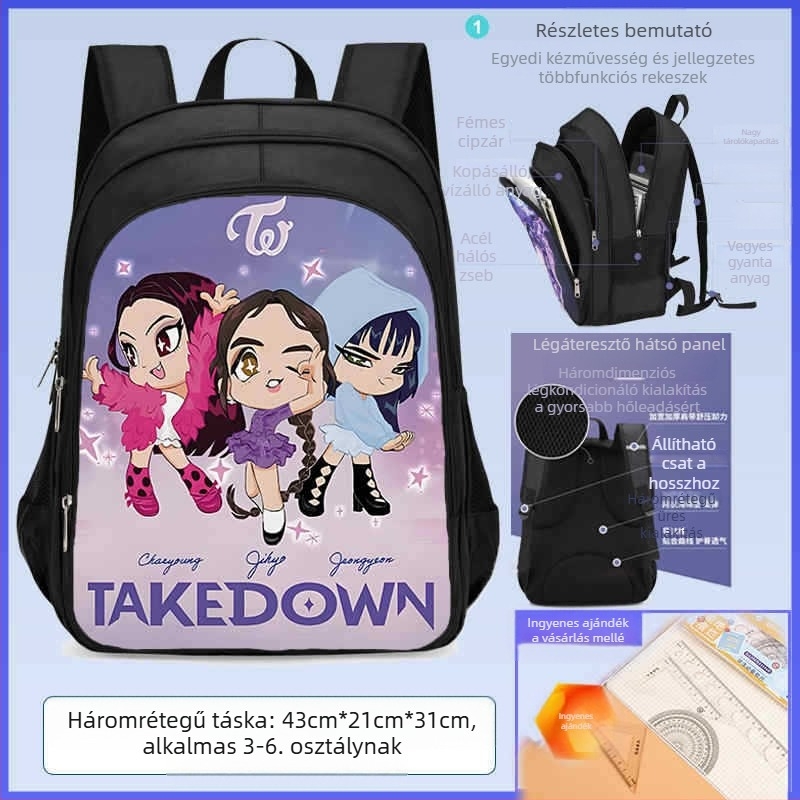 Iskolai hátizsák, uniszex, Oxford szövet, szabadidős utazási stílus, általános iskolai használatra