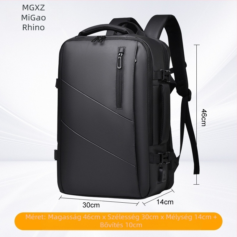 Uniszex hátizsák, vízálló membránnal, 20–35 literes kapacitás, városi minimalist stílus, légáteresztő