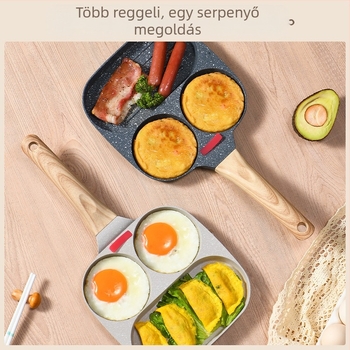 OTTOGI tapadásmentes reggelis tojás- és burger serpenyő, alumínium ötvözet, modell DC-G2PH, 0,6 kg, általános tűzhelyhez.